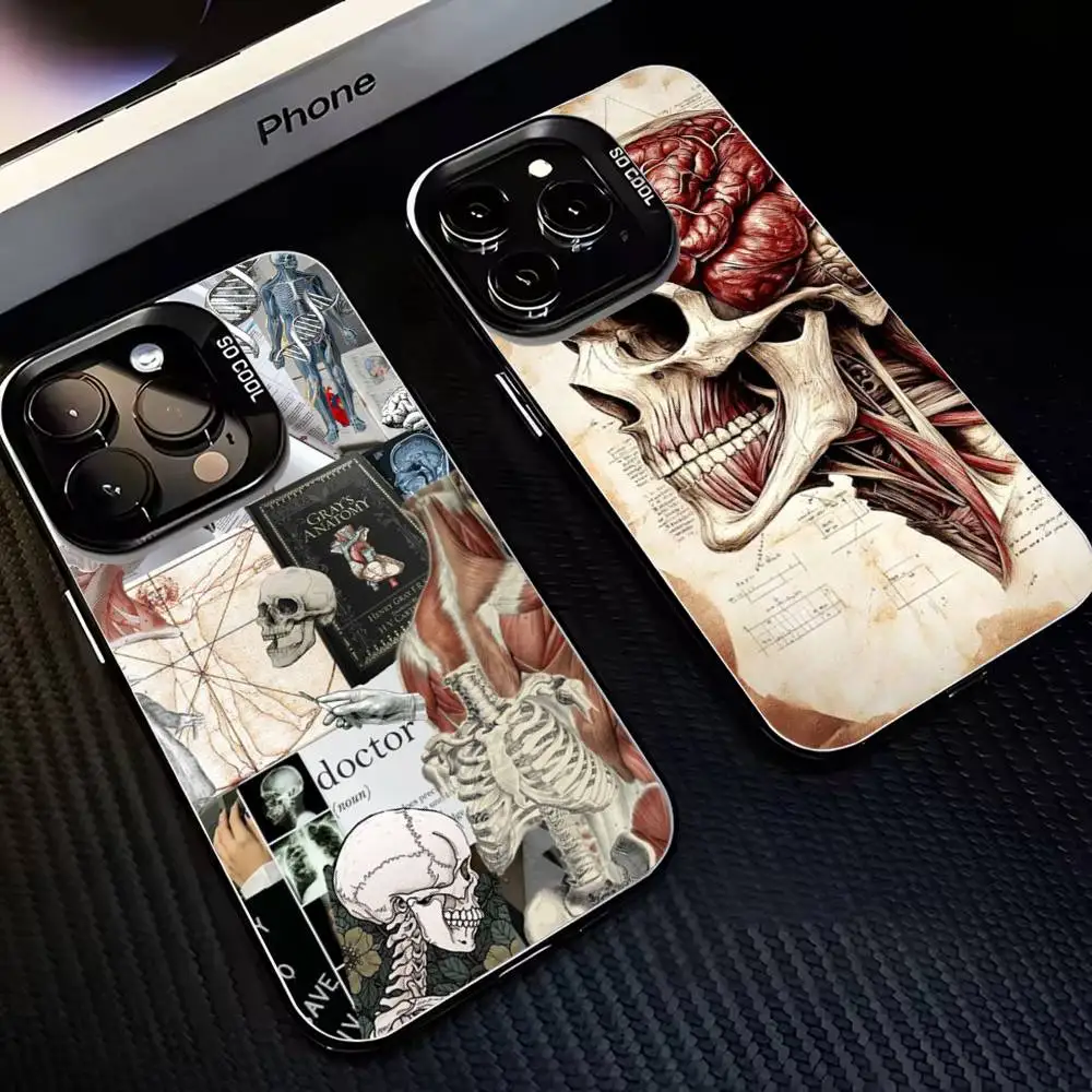 

ilustracion medica Phone Case For iPhone 16,15,14,13,12,11,Mini,Pro,MAX Black Matte Shockproof Cover