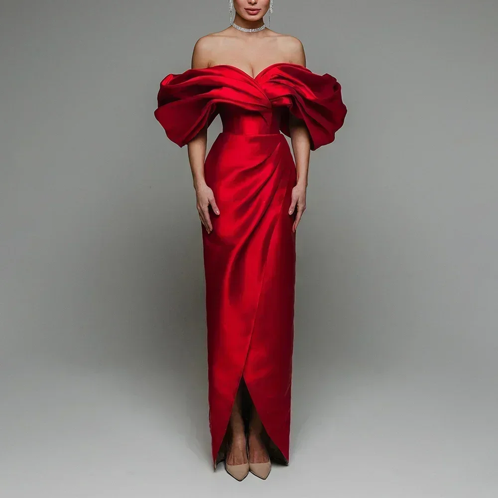 

Elegant Evening Dresses Bride Floor Length Off Shoulder Wedding Party Corset Sleeveless Formal Party Gown for Women Customized