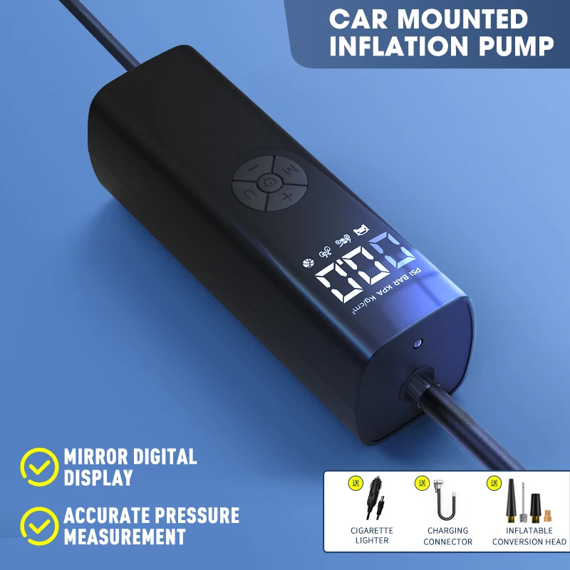 

Автомобильный беспроводной надувной насос, автомобильный портативный надувной насос, электромобиль с надувным насосом для накачивания шин