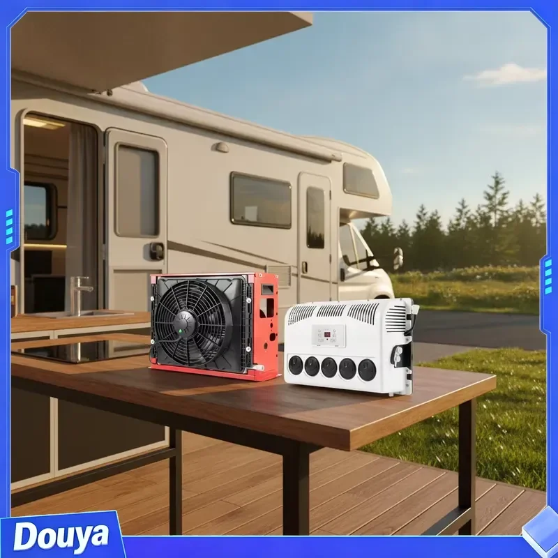 12V 11000 BTU Split RV Air Conditioner, 400-600W Truck Parking AC Unit with Remote Control, 12V DC Mini Split Air Conditioner