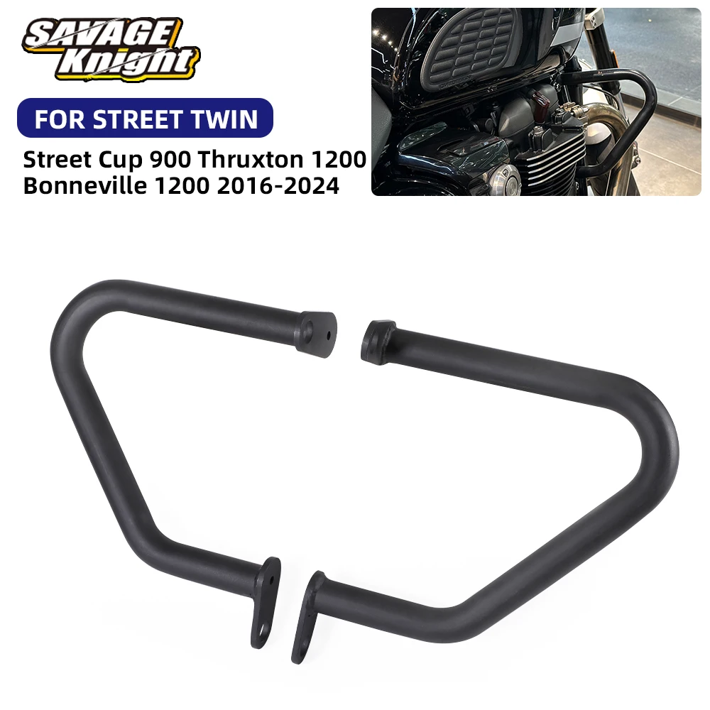 

Highway Engine Guard Bumper Crash Bar For Bonneville 900 1200 T100 T120 Thruxton 1200 R/RS Speed Twin/Cup 900 1200 2016-2024