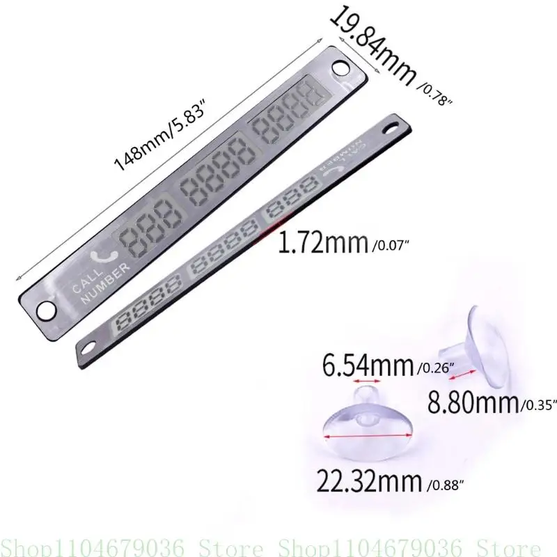 SUV Car Temporary Stop Sign Parking Sticker Card Telephone Number Card Plate Luminous Universal Auto Styling Accessories