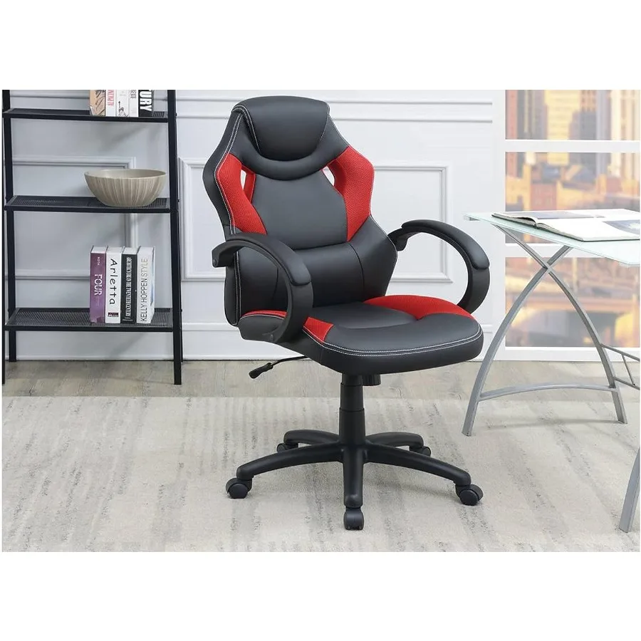 Racing Style Gaming Chair High Back Office Chair with Adjustable Height Red Black Arm Chair Ergonomic Computer Suitable for Com view 3