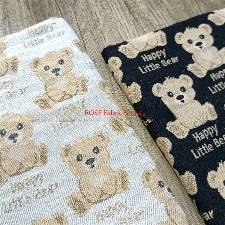 Cartoon animal pattern jacquard fabric, for clothing, jackets, coats, bags, hats, DIY handmade fabrics, designer fabrics