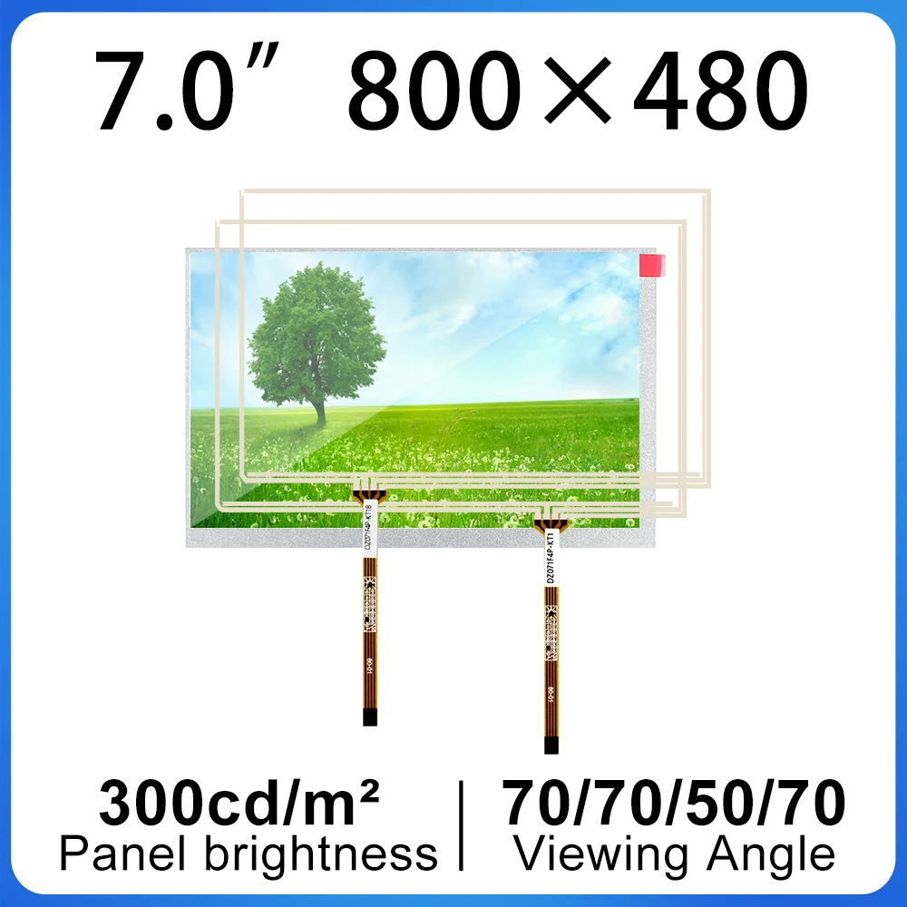 

7 Inch 4-wire resistive touch screen 800(RGB)×480 40 pins AT070TN83 V.1 LCD Screen Panel