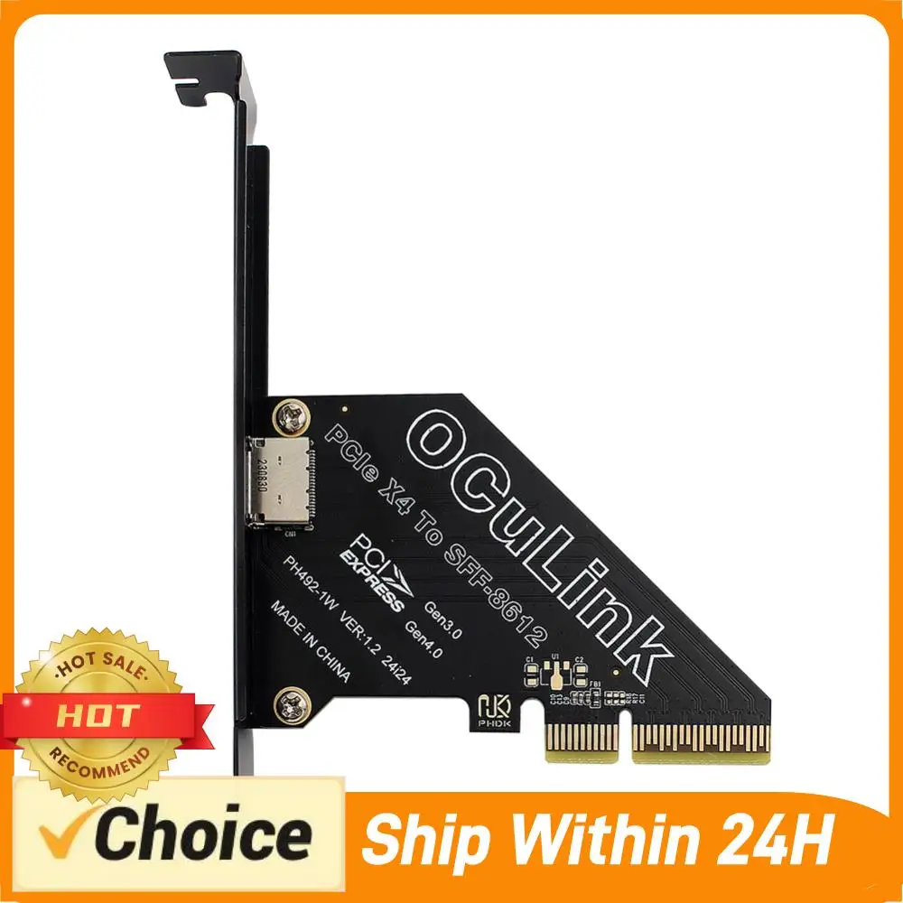 

1 PC PCIe To SFF 8611&8612 Adapter Card PCI Express PCI-E X4/X1 SSD Convert Card PCle4.0 PCIE X4/X1 To Oculink SFF-8612 Adapter