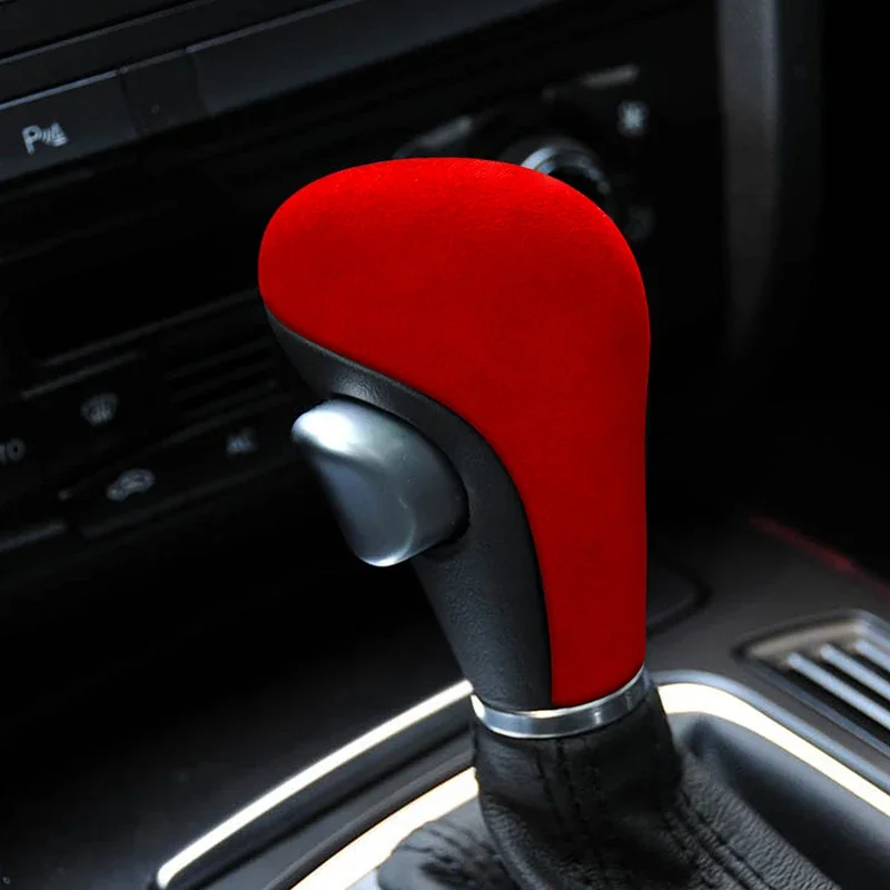 

Car Gear Shift Handle Ball Cover Trim Suede For Audi A4 A5 Q5 A6 Q7 Auto Gear Shift Knob Head Decoration Cap Auto Interior Parts