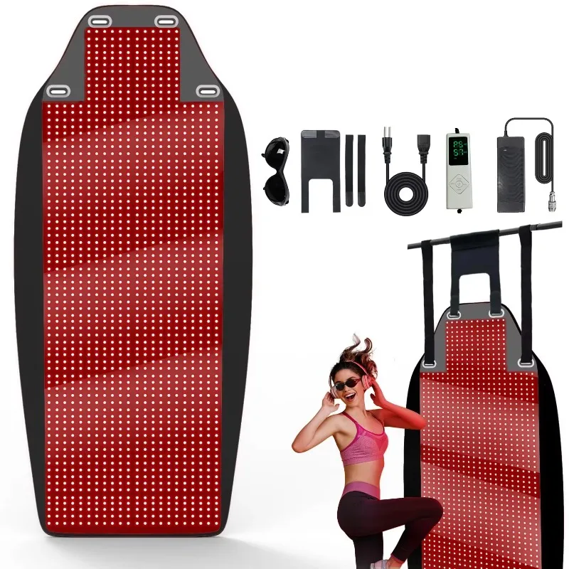 Gran Venta: Alfombrilla de Terapia de Luz Roja de Venta Directa de Fábrica, 1444 Perlas de Luz Roja con Hebilla para Alivio del Dolor Corporal Completo