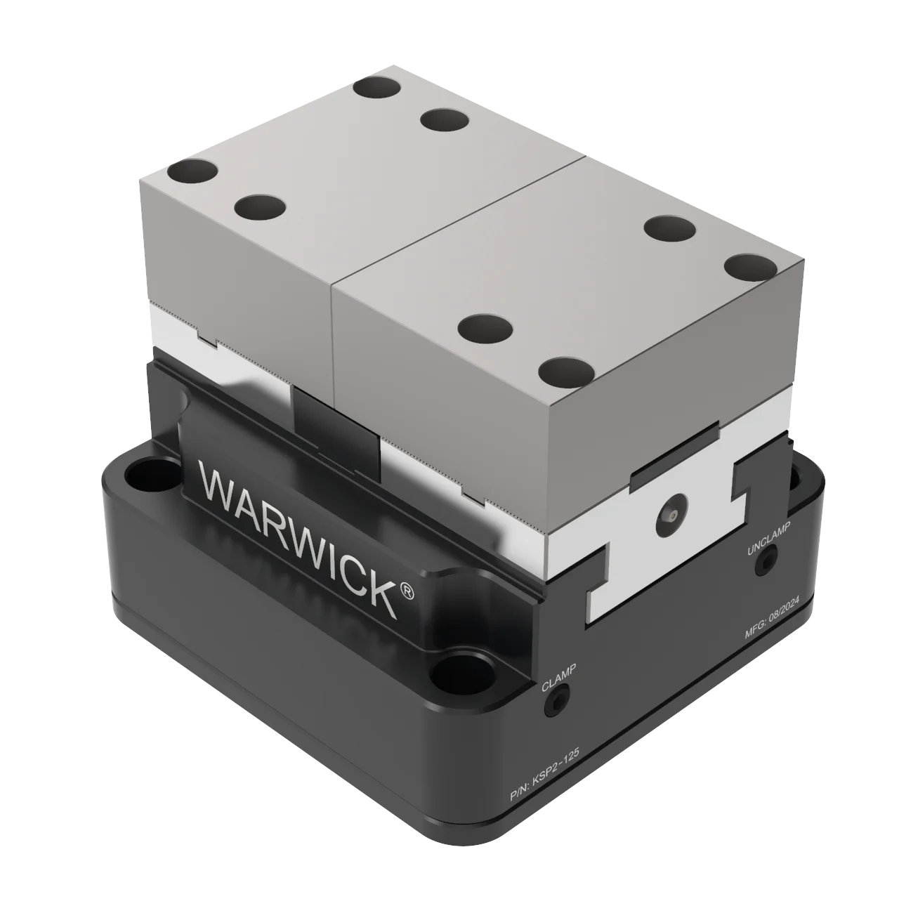 WARWICK New KSP2-125 Self Centering Air Vise Pneumatic Concentric Vise Clamping Force Blocks For CNC Machine