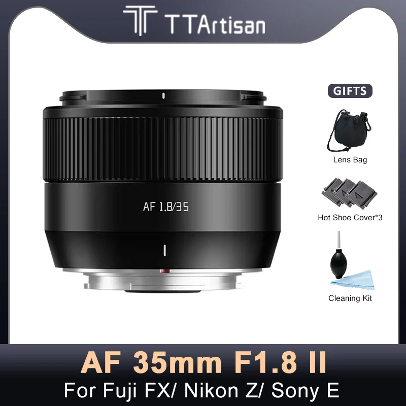 TTArtisan 35mm F1.8 II Auto Focus AF Lens APS-C Frame for Fuji X mount XA1 XE3 XE4 XS10 XT5 XT30 X100 Fujifilm XF A6300 ZVE10