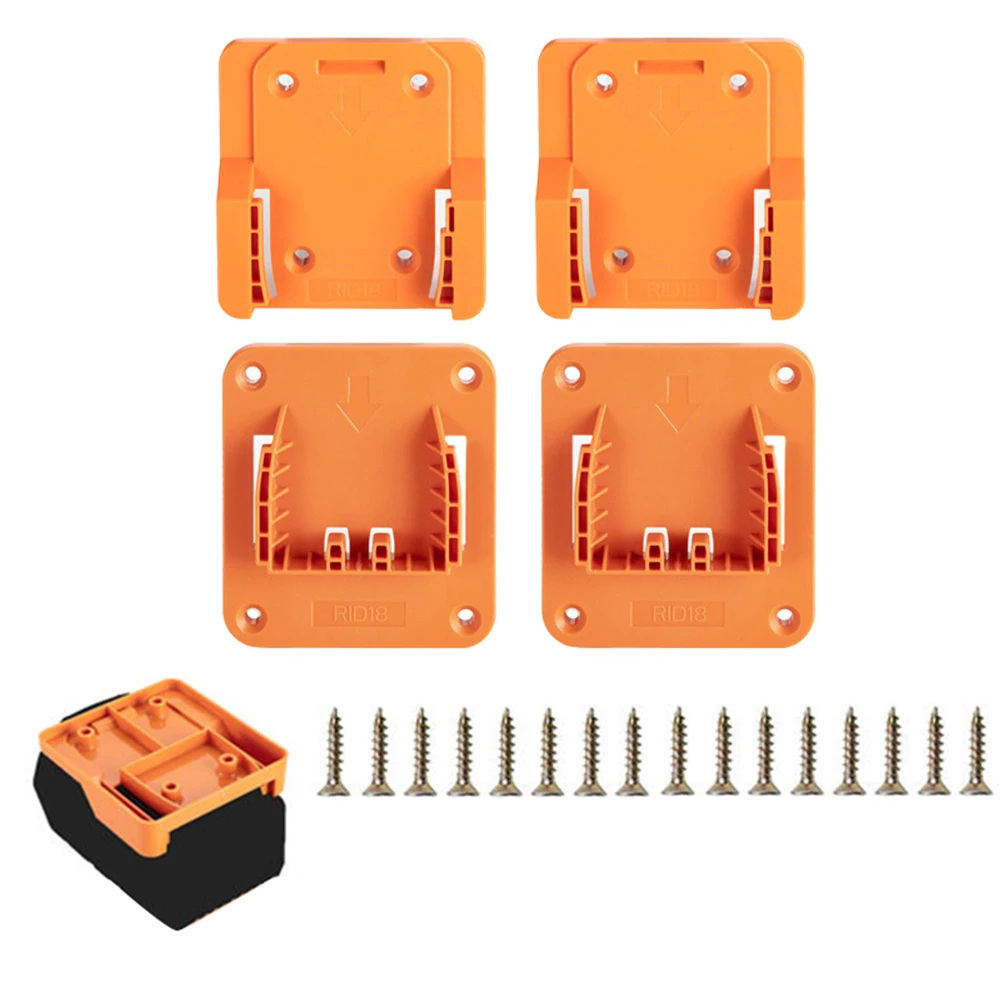 Organizer Rack for For For RIDGID 18V Li-ion Batteries and For AEG 18V Cordless Tools with Dual Mounting Function