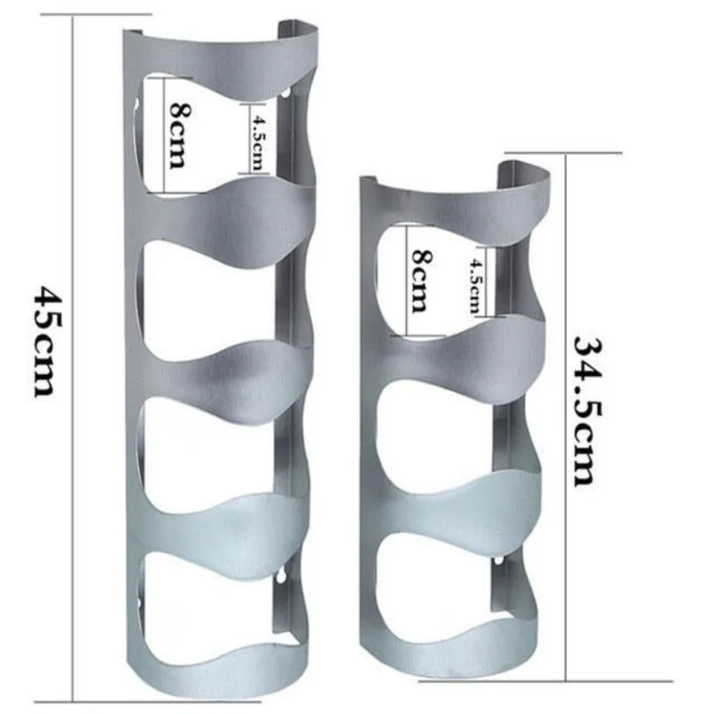 Stainless Steel Wall Hanging Wine Rack - Minimalist Bottle Holder for Home Bar Decor
