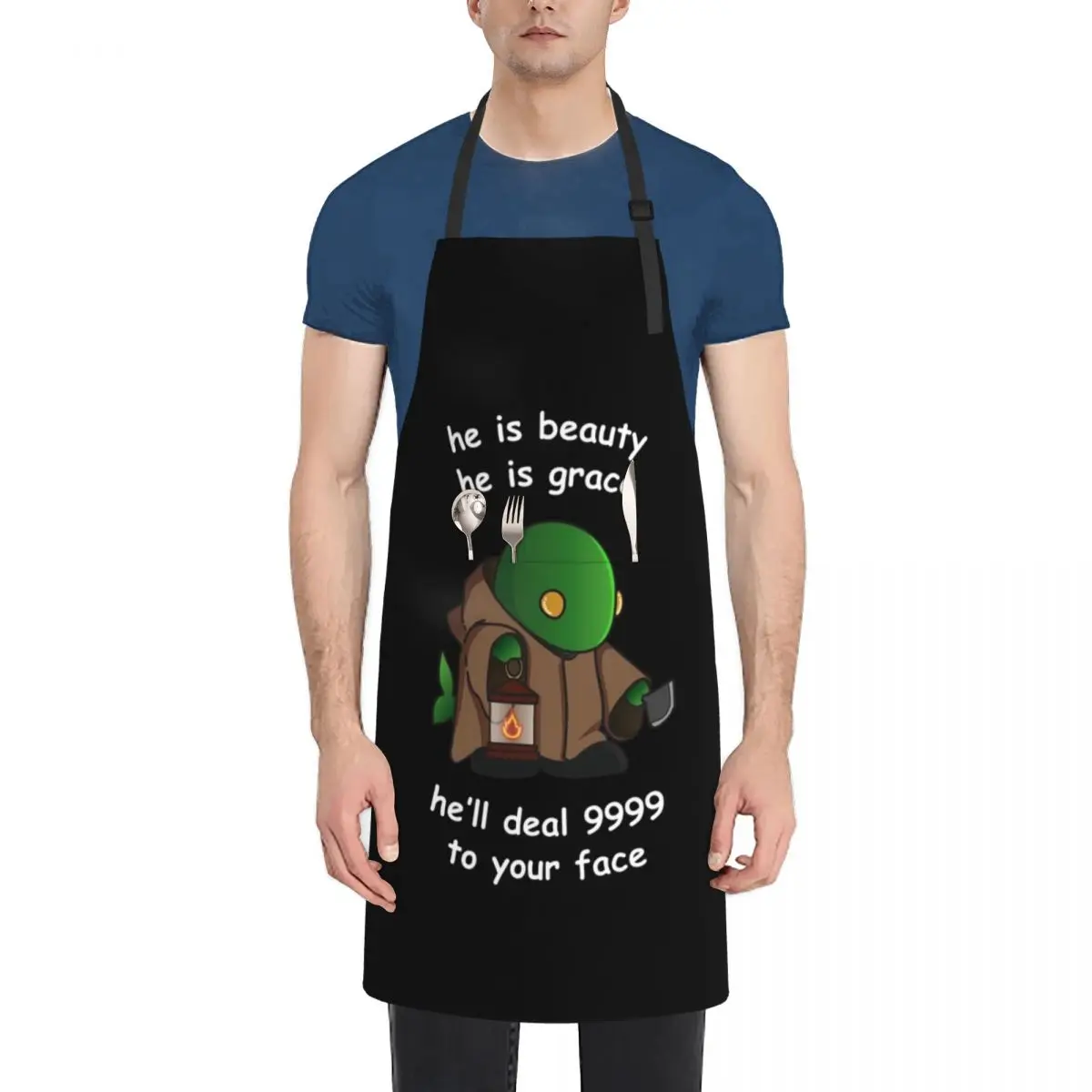 

Tonberry (black) Apron with pockets christmas decoration Apron