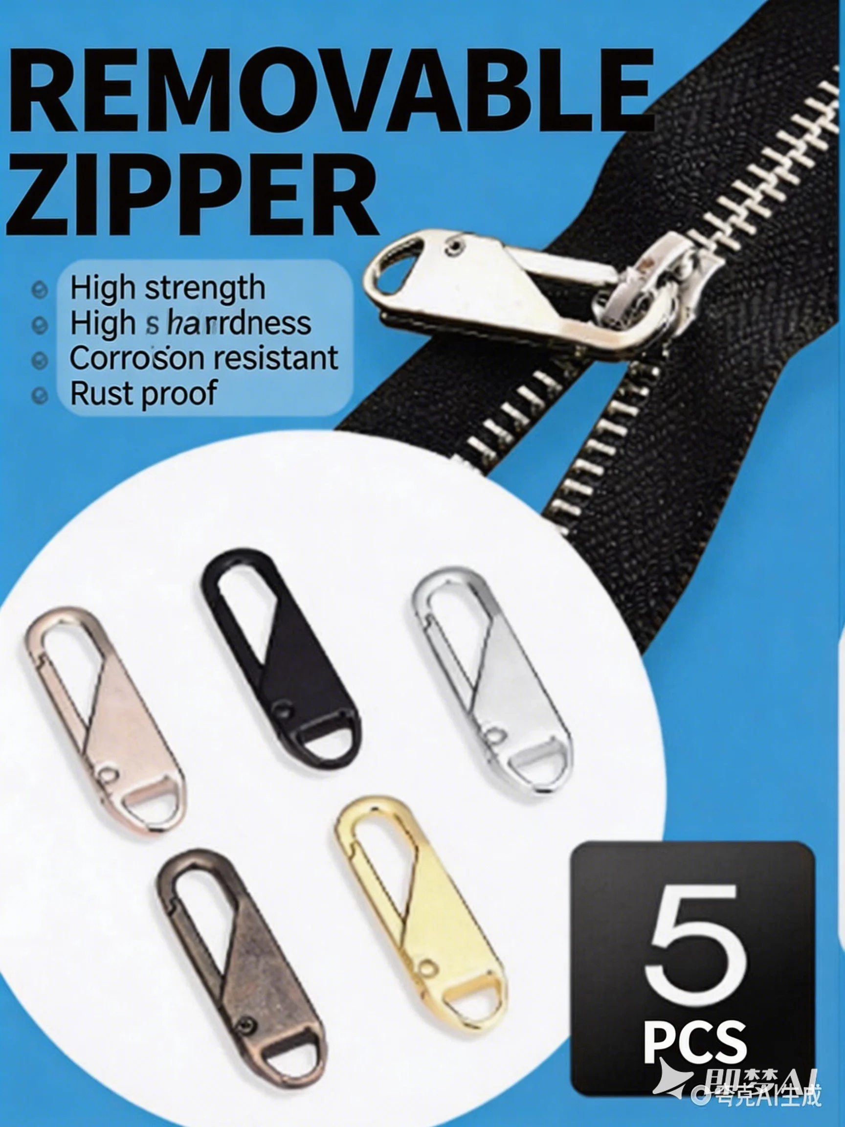 Universal Zipper Pull Replacement - Multi-Purpose Quick Fix for Bags, Clothing & Comforters (Easy Install)