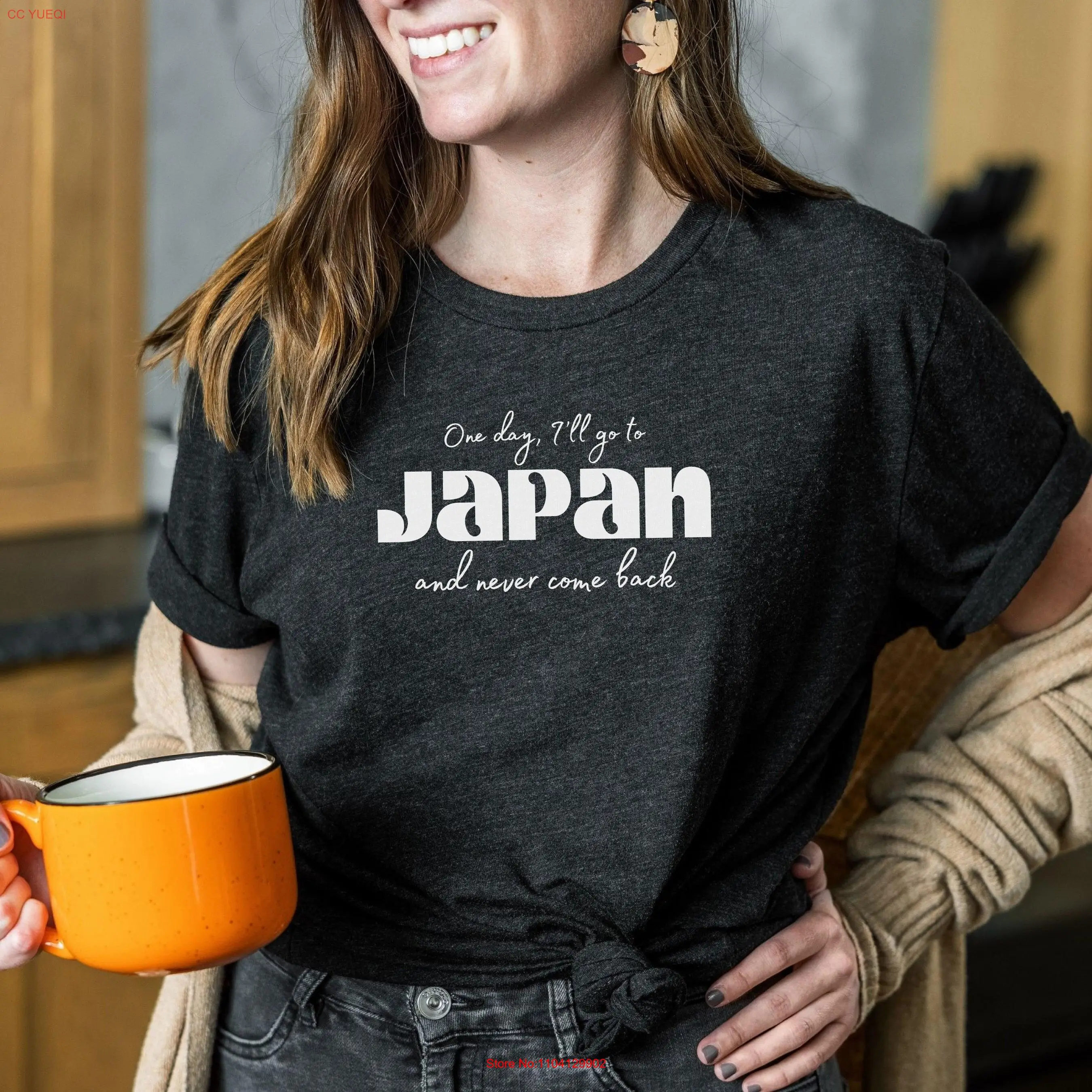 Un jour, j'ai vais au Japon et jamais revenir T-shirt Relocation cadeau de vacances Wanderlust destination de voyage expaT tailles unisexes