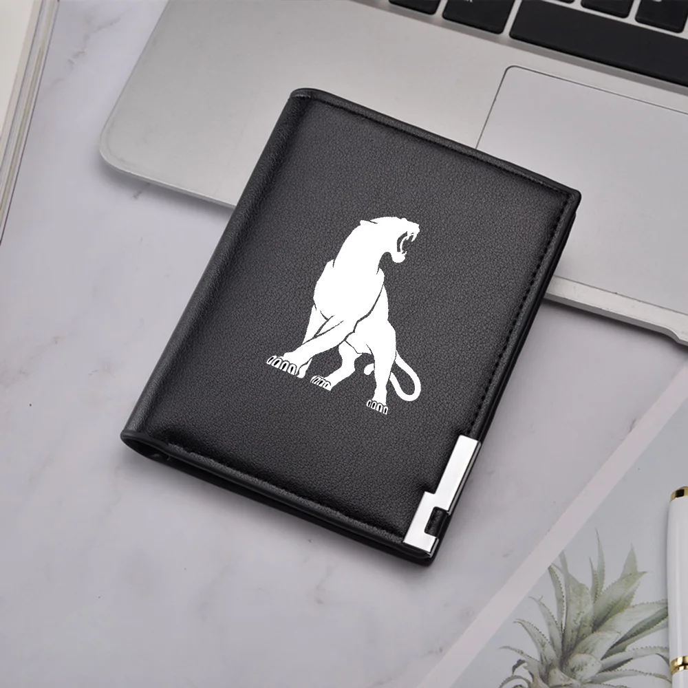 Men's Business Casual Portable PU Leather Card Holder Wallet with Metal Decoration Men's Wallet