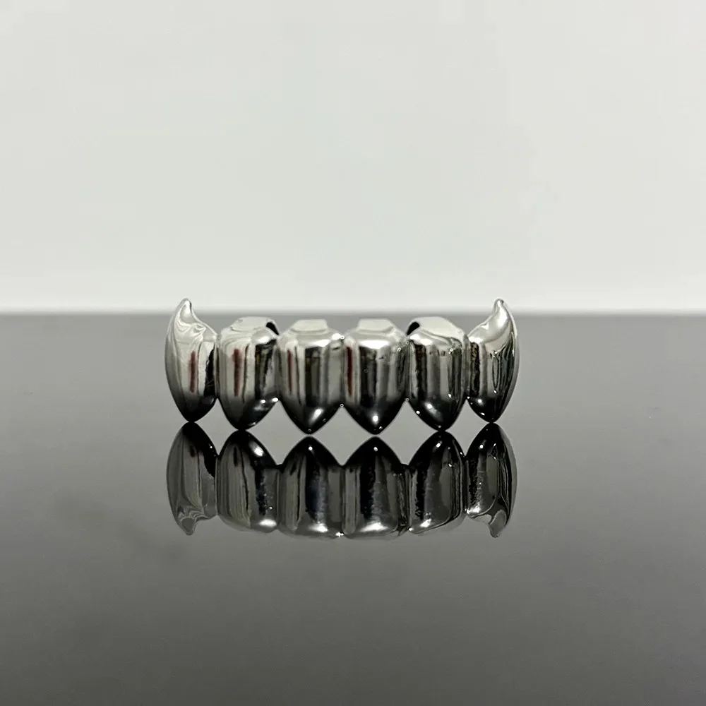 Klassische Glänzende Vampirzähne Zahnkappen Hip-Hop 6/6 Glatte Oberfläche Zahn-Grills für Frauen Männer Halloween Cosplay Schmuck Geschenk – Detail 22