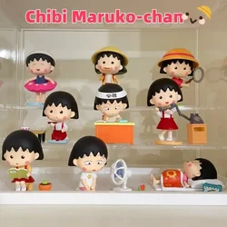 Giocattolo anime Popmart autentico Chibi Maruko Chan Fun Life Series Simpatico modello Maruko Collezione di ragazze Giocattolo ornamentale da tavolo