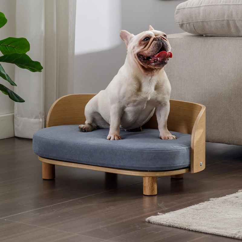 Original Solid Wood Pet Sofa Cat And Dog Bed Detachable And Washable Four Seasons Universal Small Mattress