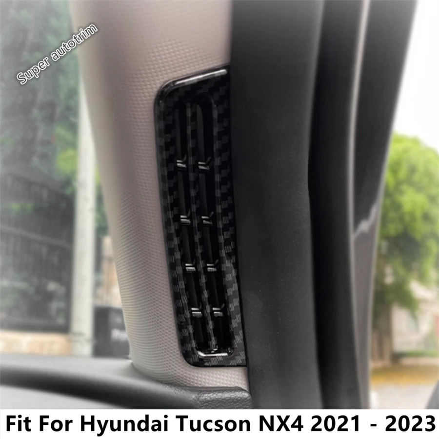 

Car Pillar A Air AC Conditioning Outlet Vent Cover Trim ABS Carbon Fiber Accessories Interior For Hyundai Tucson NX4 2021 - 2023