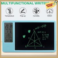 Multifunctional Electronic Desk Calendar LCD Handwriting Board With Alarm Clock Humidity Temperature LCD Message Board-WMAN