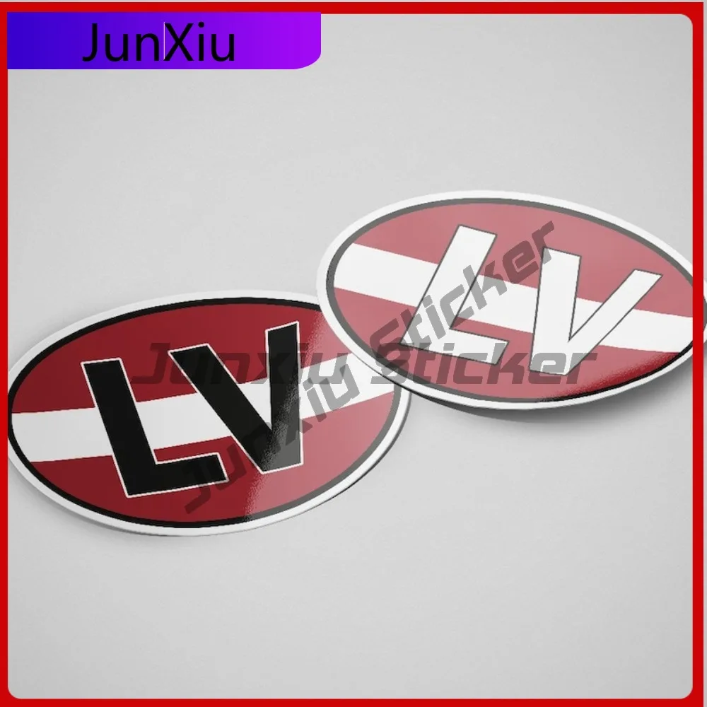 

Latvia LV Sticker Creative Laptops Car Bumpers Funny SUVs Motocross Waterproof Anti UV Car Styling Vehicle Decor Vinyl Decal