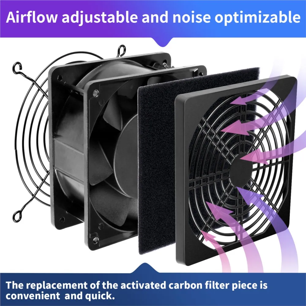 SXDOOL Solder Smoker Absorber Remover Fan With Speed Controller,Fume Extractor Smoke Prevention,120mm 120V Cooler Adjustable