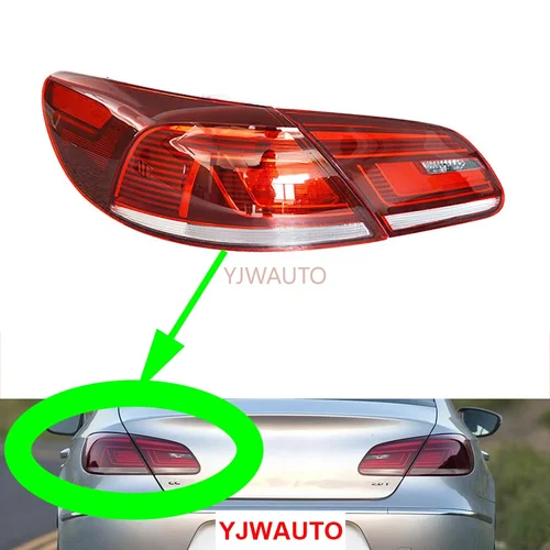 Para VW Passat CC 2013 2014 2015 2016 luz trasera conjunto de luz trasera de coche luz de freno trasero automático señal de giro lámpara antiniebla de marcha atrás