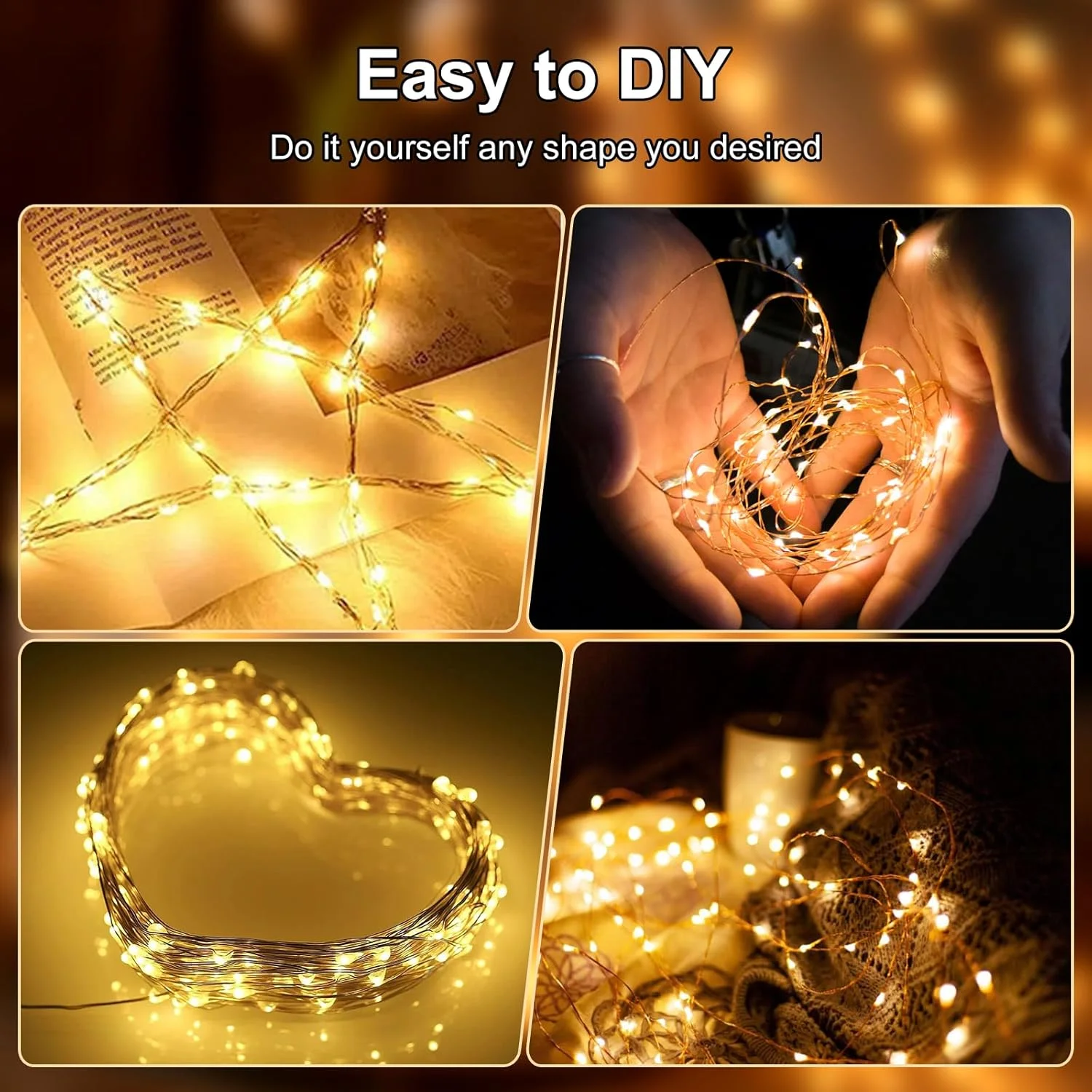 1Pack Fairy Light String Led Copper Wire String Light 1/2/3/5/10M Battery Powered For Bedroom Garden Party Wedding Decoration