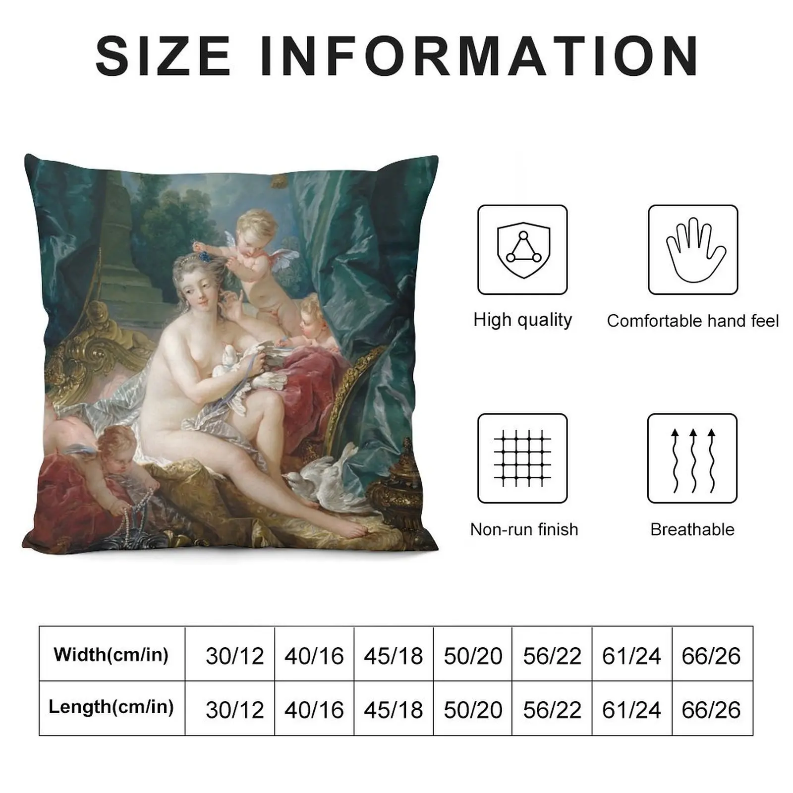 The Bath of Venus (Venus Consoling Love) - Fran?ois Boucher Throw Pillow christmas cushions covers Pillow Case Christmas pillow