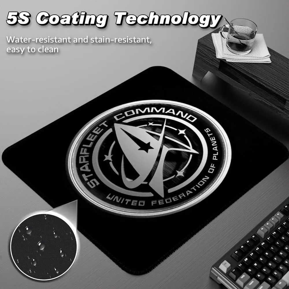 

Star T-Trek Ship Movie Mouse Pad SKY Small Desk Pad Mouse Boy Gift for Play games Keyboard Wireless Desktop Computer Coasters