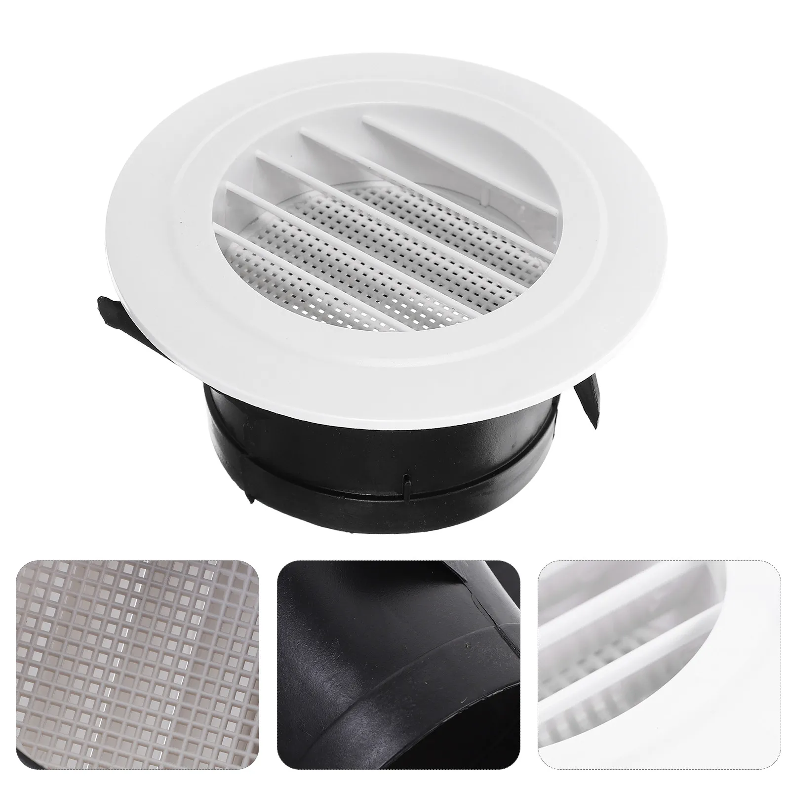 

Air Conditioner Round Vent Cover Round Air Vent Louver with Shutter Design for Home Ventilation Noise Reduction Bathroom Kitchen