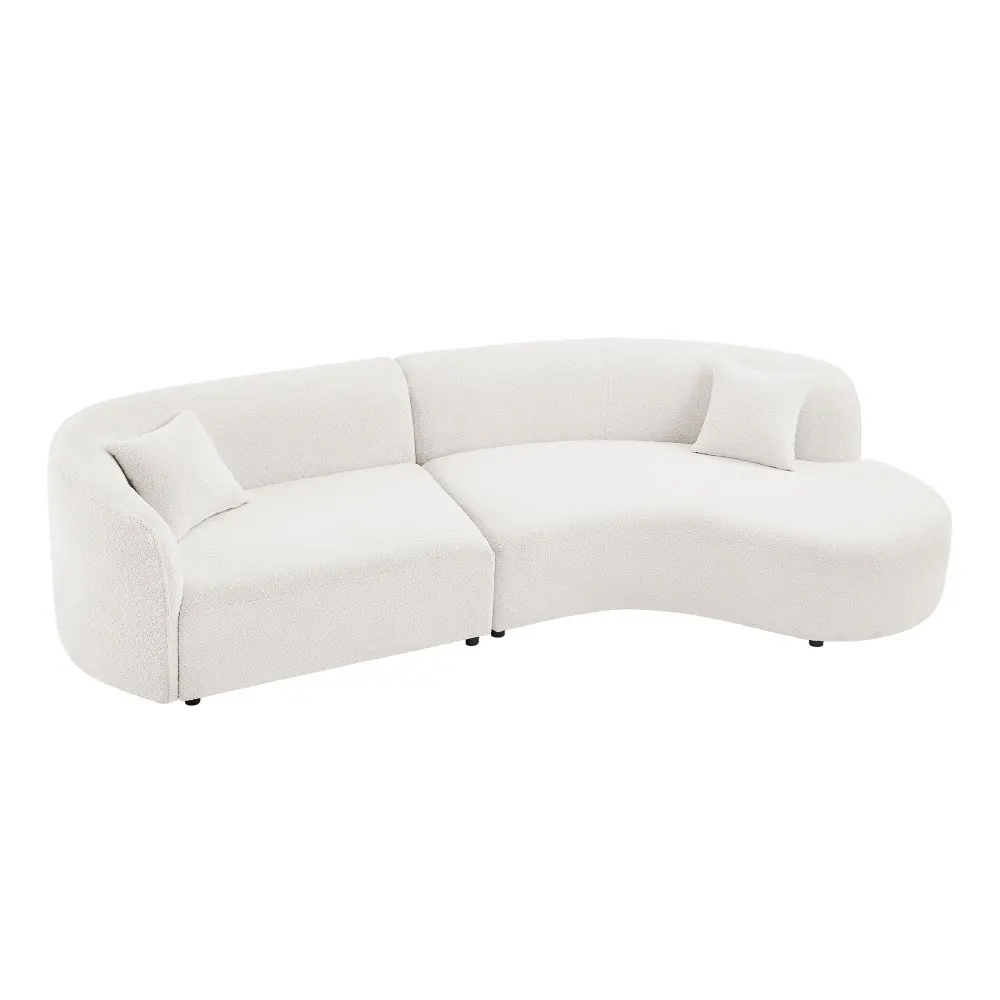 

Italian Minimalist Contemporary Designer Curved Fabric Sofa for Living Room