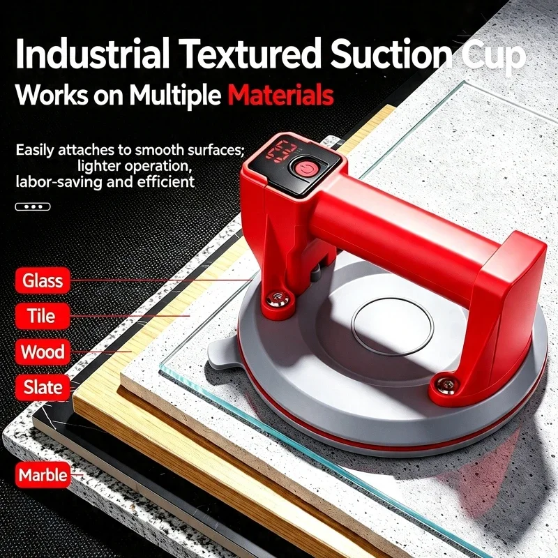 Mini Electric Vacuum Suction Cup Heavy‑Duty Automatic Air‑Replenishment Powerful Vacuum Suction Gripper Lifter For Tile, Glass