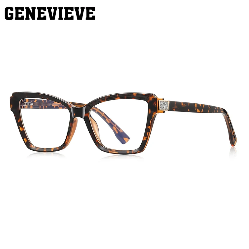 جنيف جديد بسيط المرأة عين القط تصميم مكافحة الضوء الأزرق نظارات للقراءة اللونية تخصيص وصفة طبية PFD2283 #5