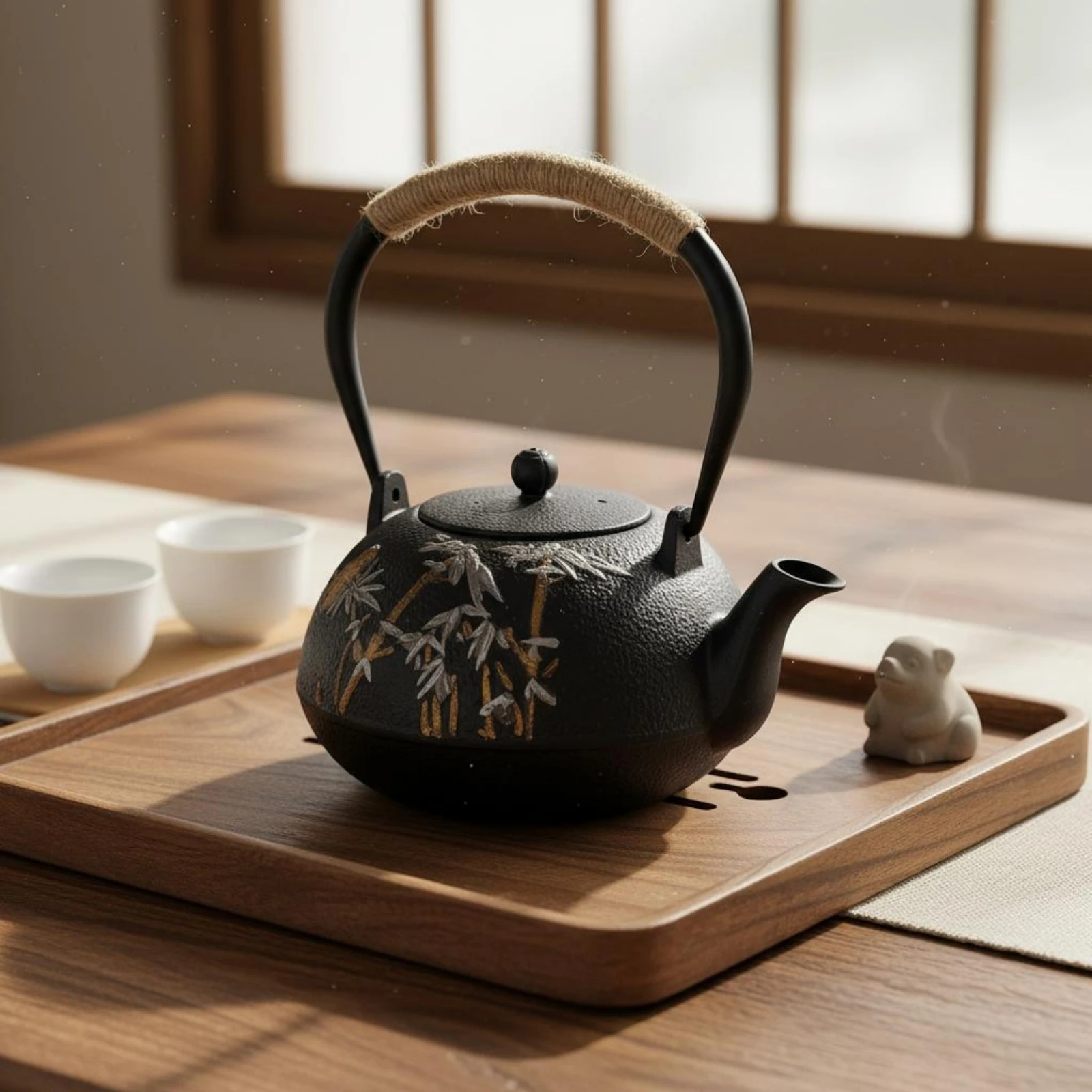 إبريق شاي من الحديد الزهر بمقب - مراجعة Cast Iron Tetsubin وسعره