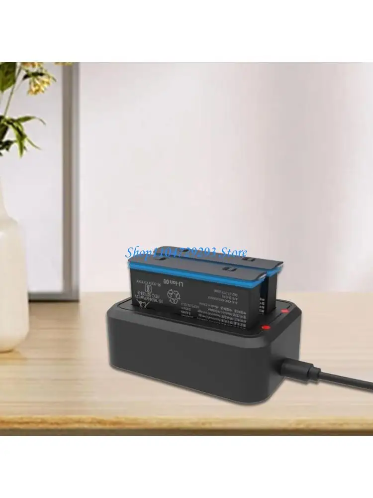 

Y2GD USB Type C Battery Adapter Two Slot For 360 Action Camera Lightweight And Travel Friendly Charging Solution
