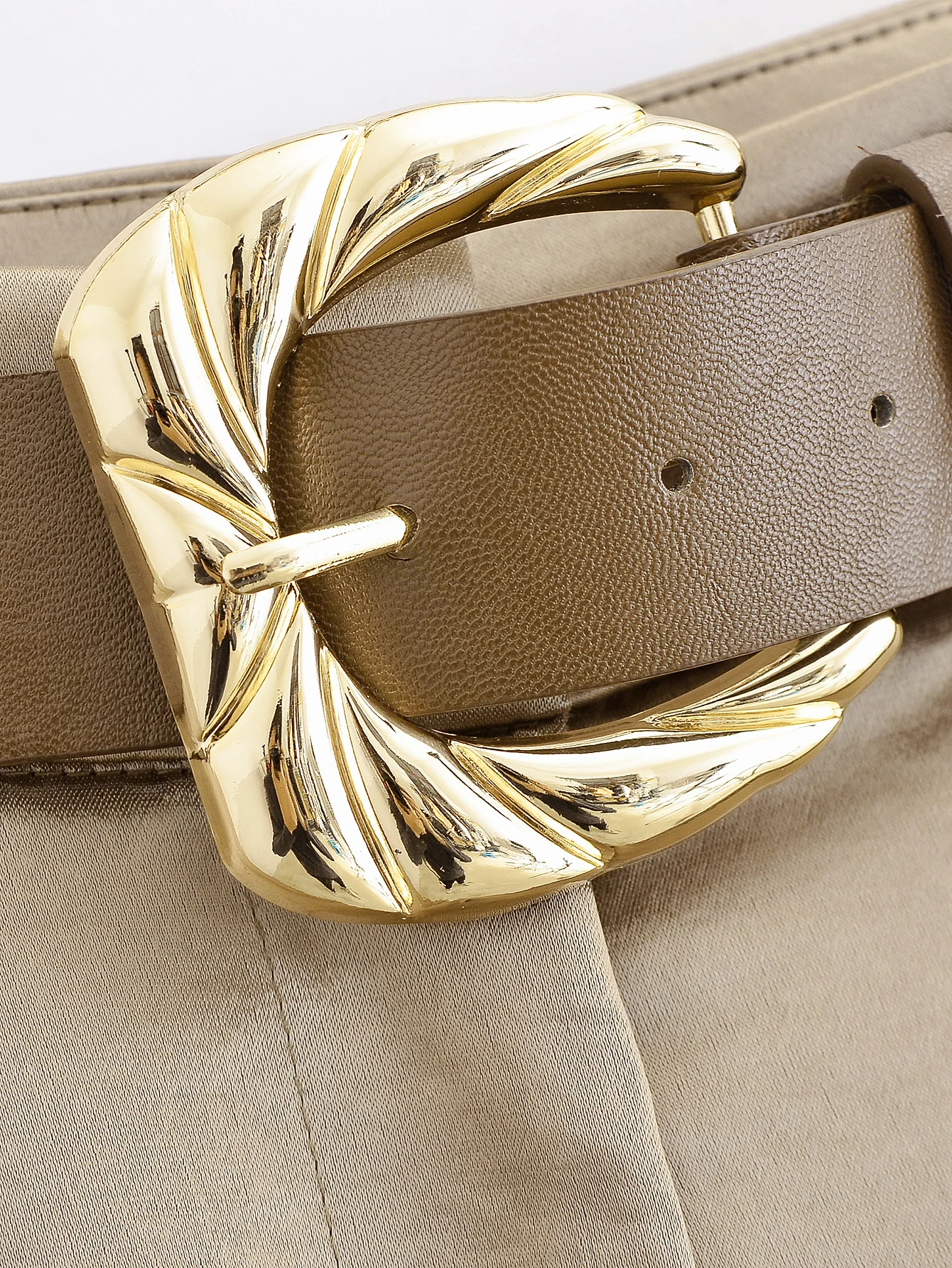 RARA2025 Estate nuove donne abbigliamento moda cintura versatile trama in raso pieghettato pantaloni casual a gamba larga