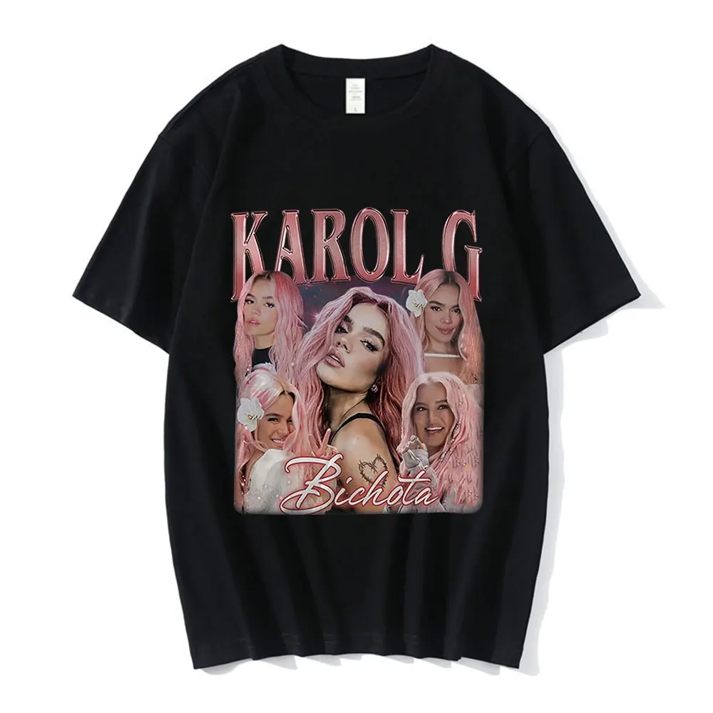 Karol G Bichota Graphic T-shirt Fashion Harajuku Hip Hop Short Sleeve T Shirts Men Women\'s Clothes Oversized T-shirts Streetwear