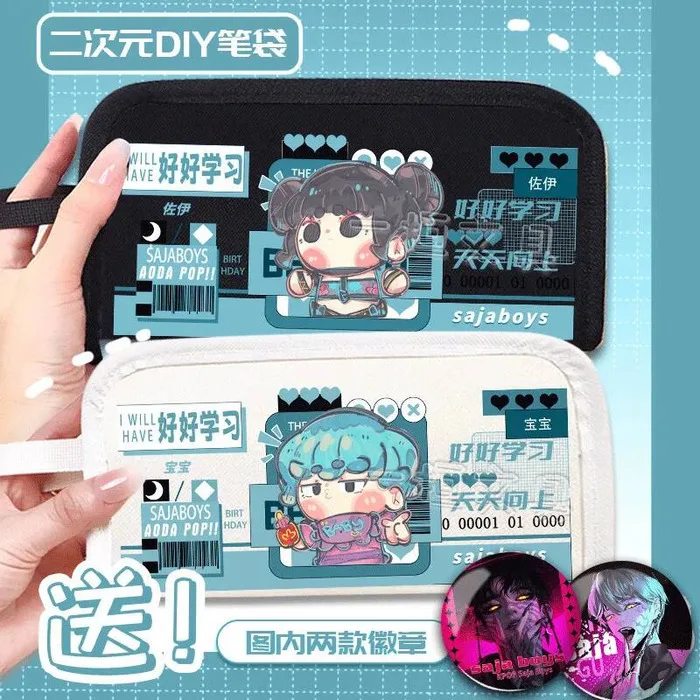 

Kpop Demon Slayer Girls' Night Out Baby Abby Zoe Merchandise Multi-Functional Stationery Bag Large Capacity Pen Anime GAME