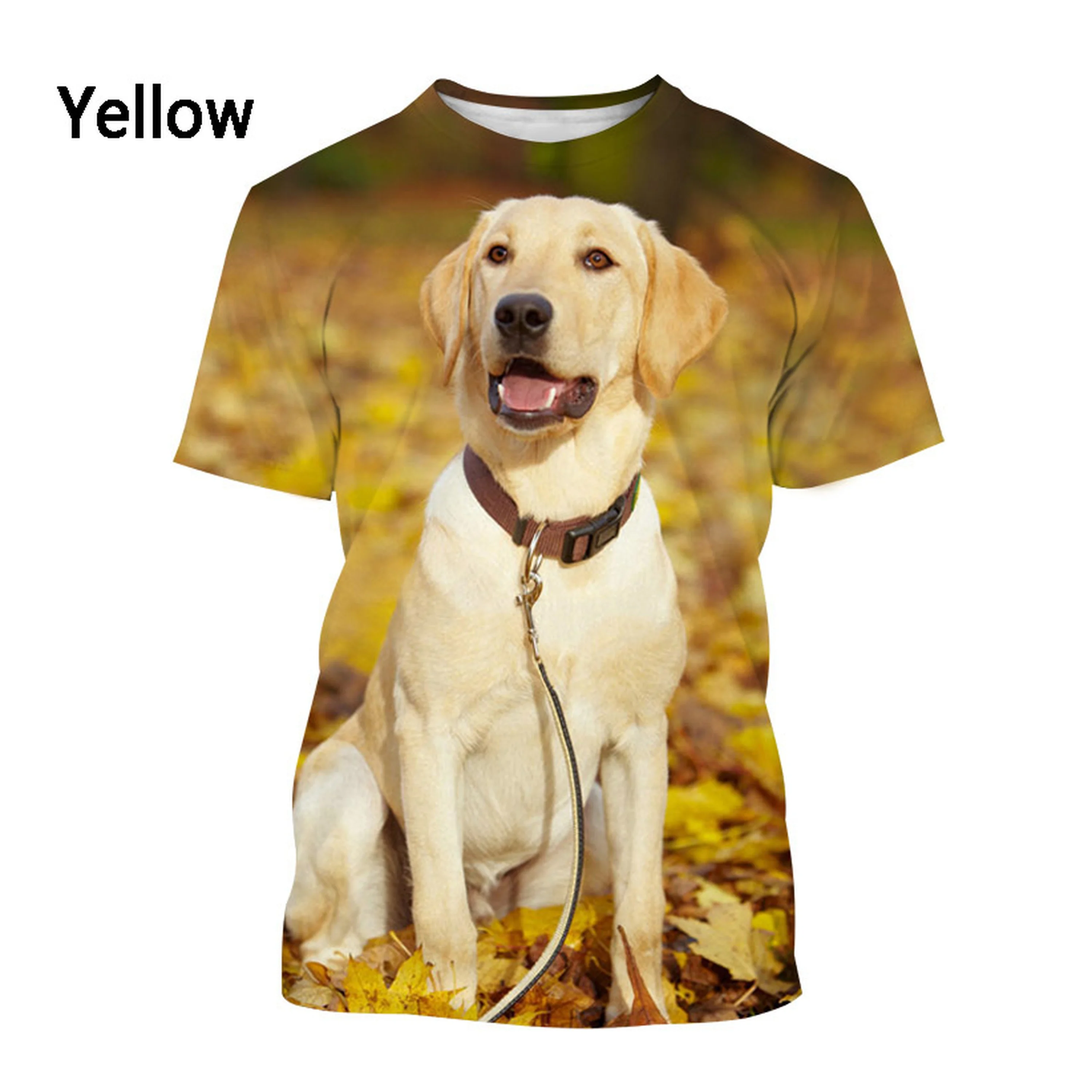 New Fashion Labrador Retriever 3D Printing T-Shirt Men Women Summer Casual Short Sleeve Pet Dog Shirt Top