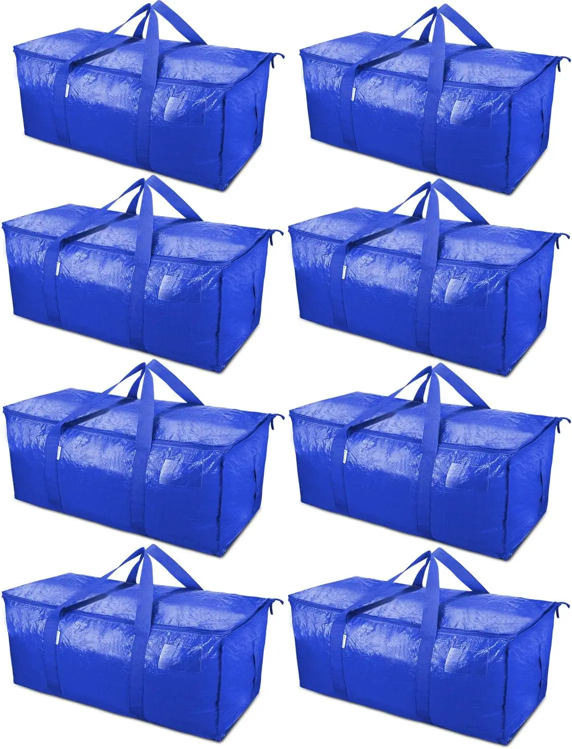 

Extra Large Moving Bags with Zippers & Carrying Handles, Heavy-Duty Storage Tote Moving Boxes for Space Saving 8 Pack