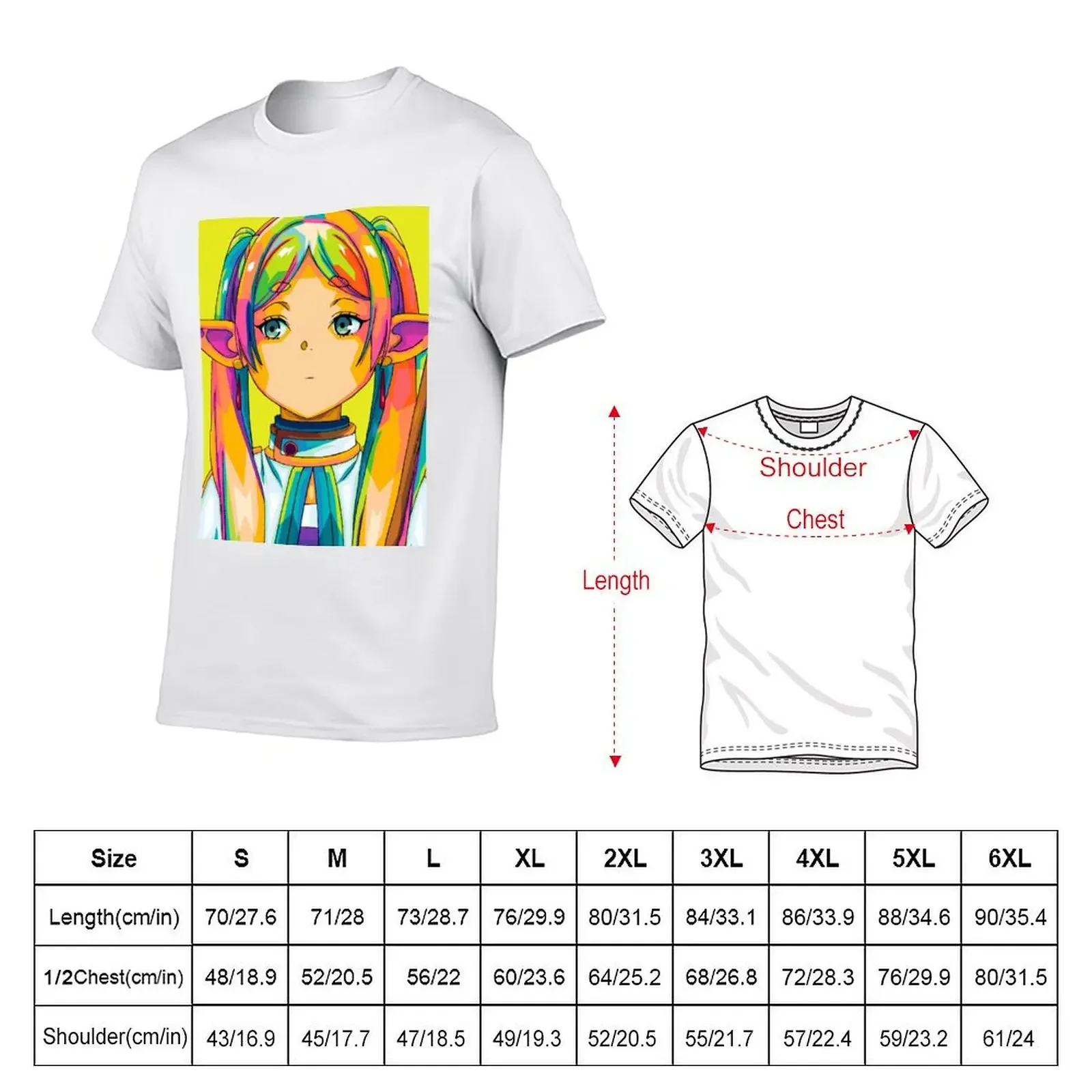 Sousou no Frieren T-shirt blanks summer clothes T-shirt men