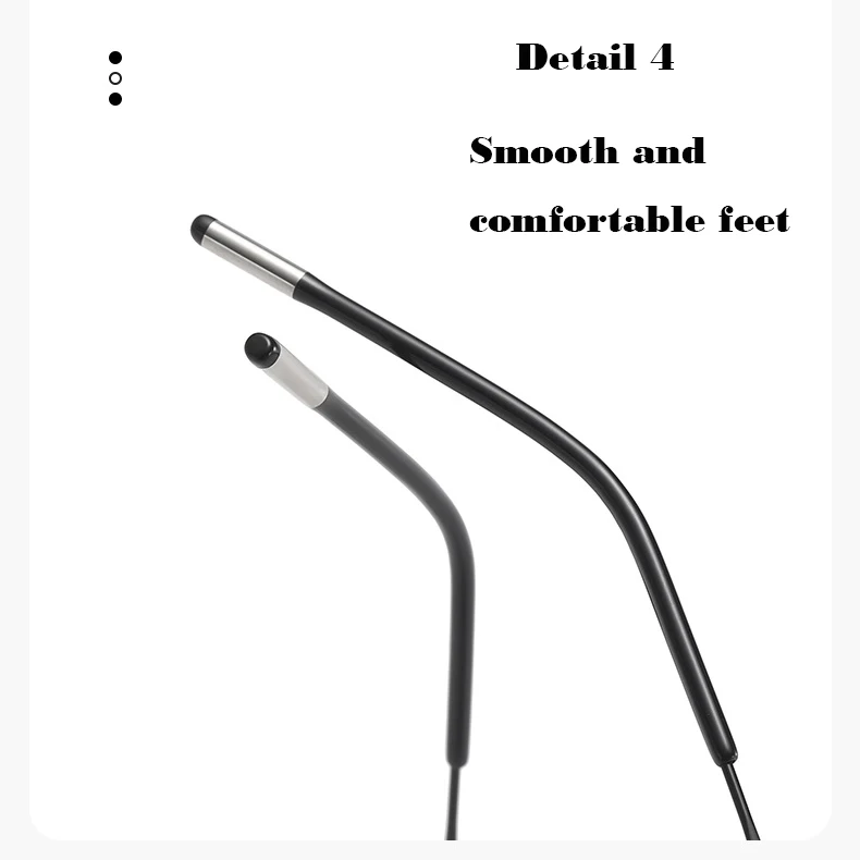 Ultra Licht Tr90 Randlose Progressive Multifokale Lesebrille Männer Titan Rahmen Anti Blau Licht Presbyopie Brillen 1,5 – Detail 10