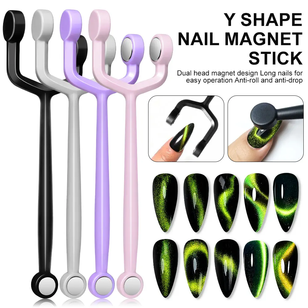 3-in-1 Y-förmiger Nagel-Magnetstift UV Cat Eye Gel Nagelkunst-Design Magnetstift Französischer Nagel-Magnetstift Maniküre-Werkzeug