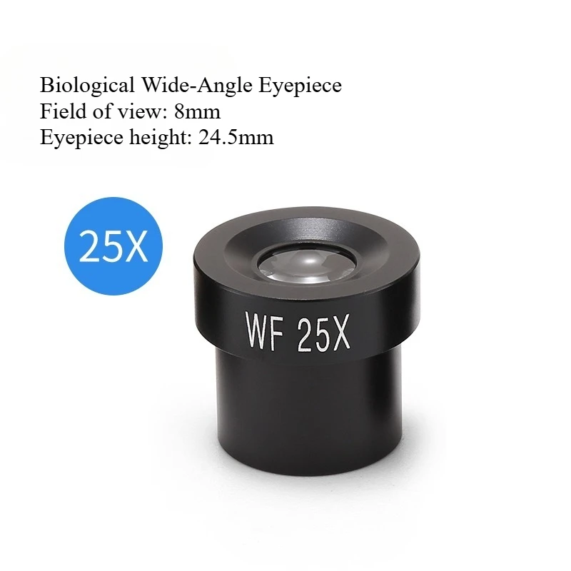 مجهر بيولوجي عدسة واسعة الزاوية WF5X WF10X WF16X WF20X 23.2 مللي متر واجهة مجهر زجاجي بصري ملحق