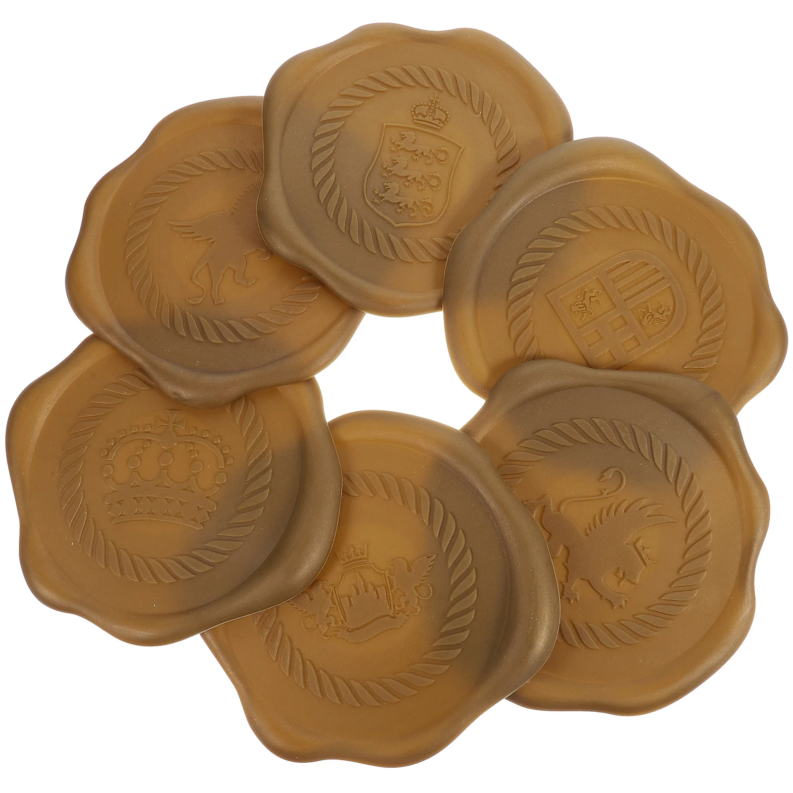 

6pcs Palace Style Coasters Decorative Non Slip Heat Insulation Cup Mats for Coffee Mugs Tea Cups Table Home Bar Café Desk