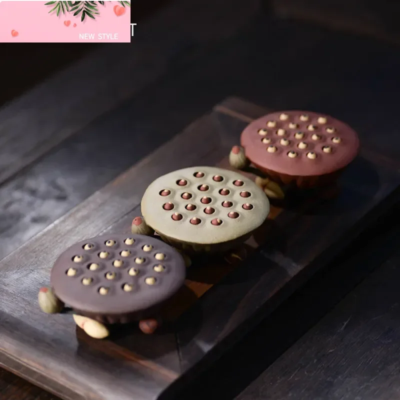 Креативные фиолетовые глиняные чайные домашние животные, чайный столик, скульптура, украшения для домашнего рабочего стола, фигурка, китайский чайный сервиз Zisha, аксессуары