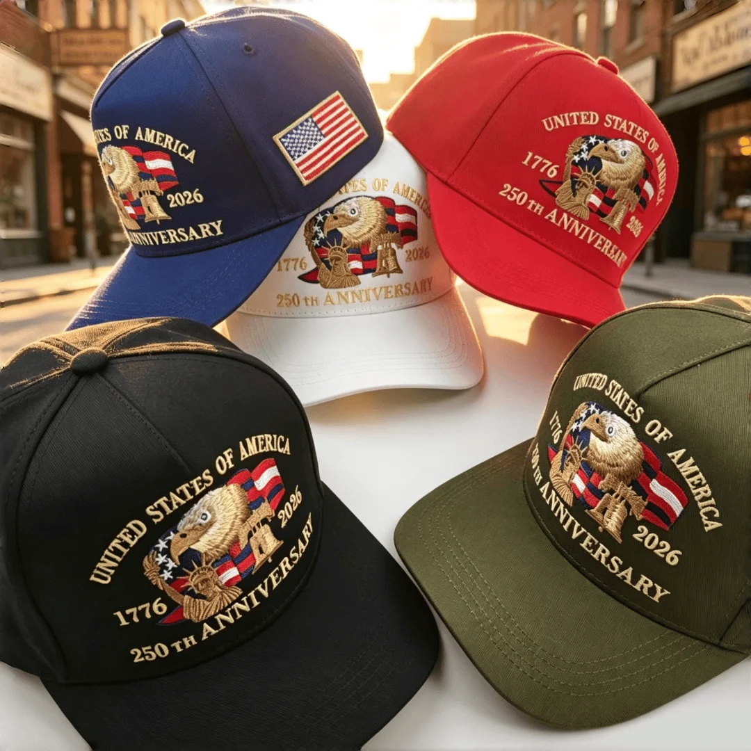 1776-2026 United States 250th Anniversary Bald Eagle Baseball Hat Patriotic Souvenir Adjustable Embroidered Cotton Cap Gift For