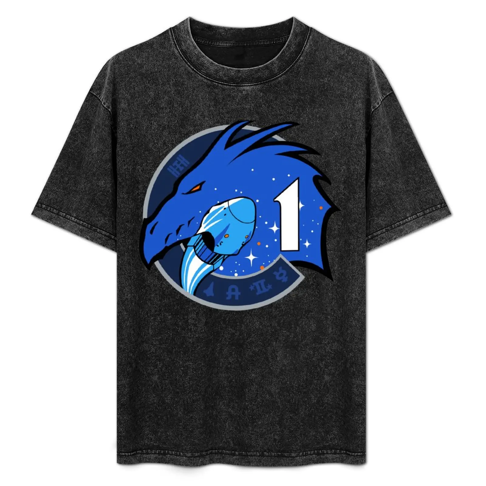 Camiseta SpaceX Crew Dragon 1, camisetas con cerradura azul, regalos divertidos de gran tamaño, camiseta para hombre